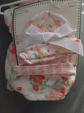 Floral plush blanket with hats